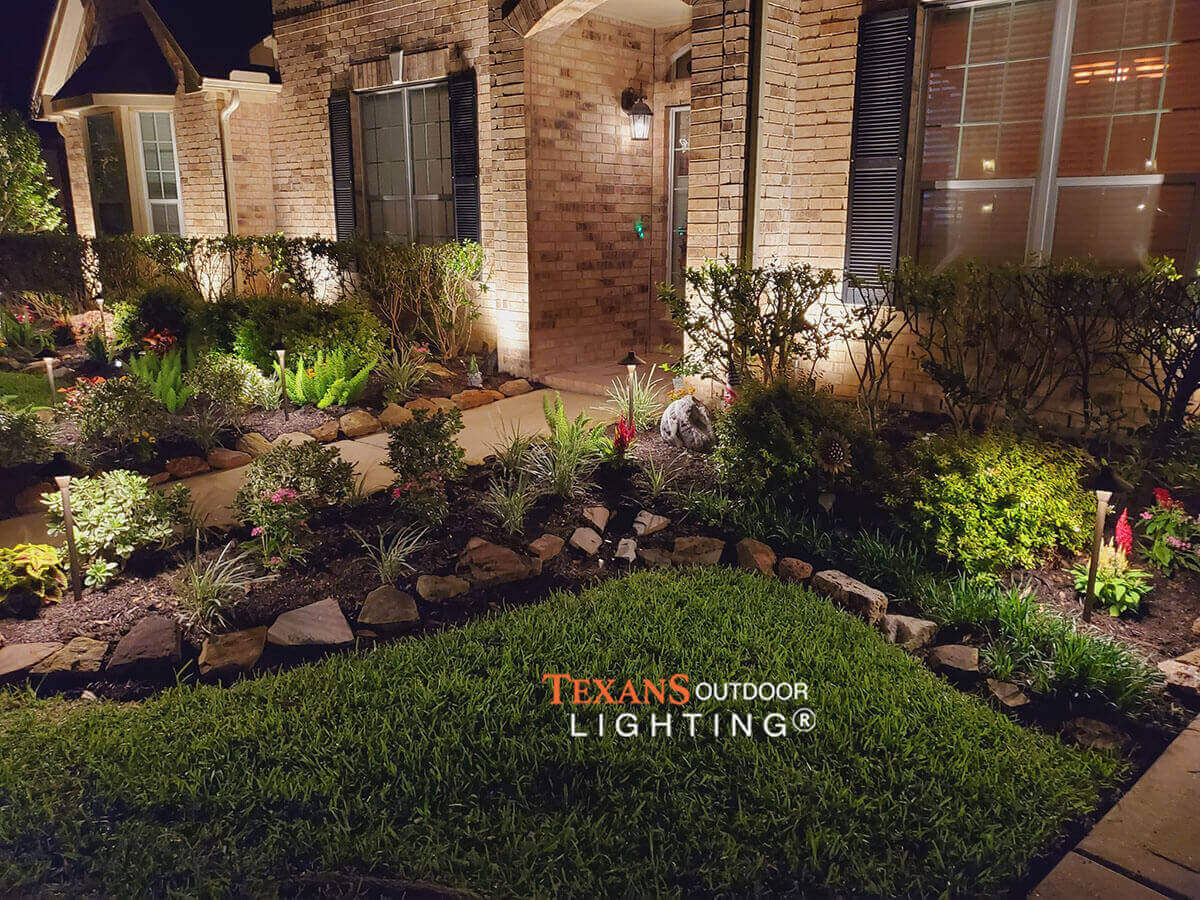 outdoor lighting for flower beds